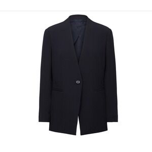 Spanx The Perfect‎ Collarless Cutaway Blazer Sz Large Classic Minimalist